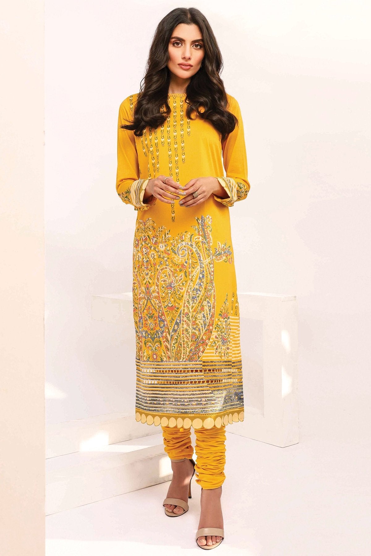 Alkaram - 2 Pc Printed Lawn Suit With Cambric Trouser