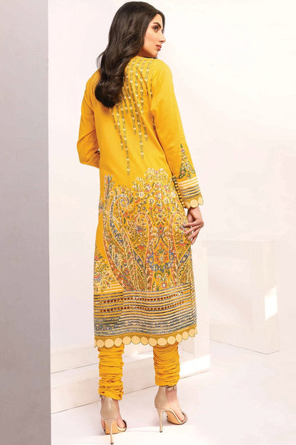 Alkaram - 2 Pc Printed Lawn Suit With Cambric Trouser