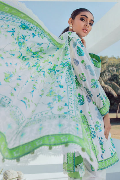 Alkaram - 3 Pc Printed Lawn Suit With Printed Lawn Dupatta