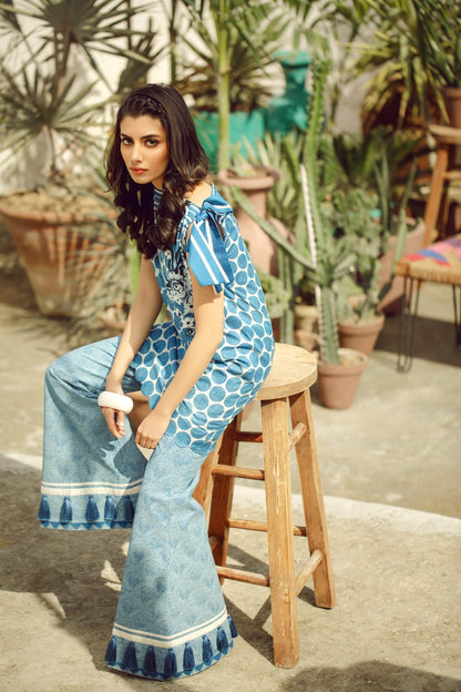 Alkaram - 2 Piece Printed Lawn Suit With Printed Cambric Trouser
