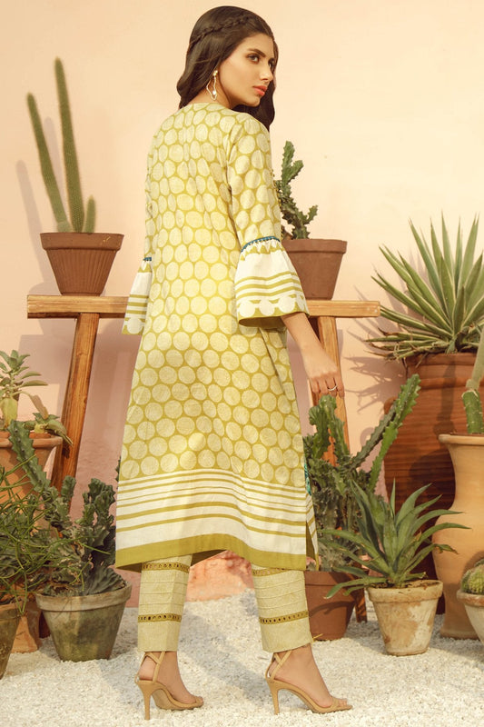 Alkaram - 2 Piece Printed Lawn Suit With Printed Cambric Trouser