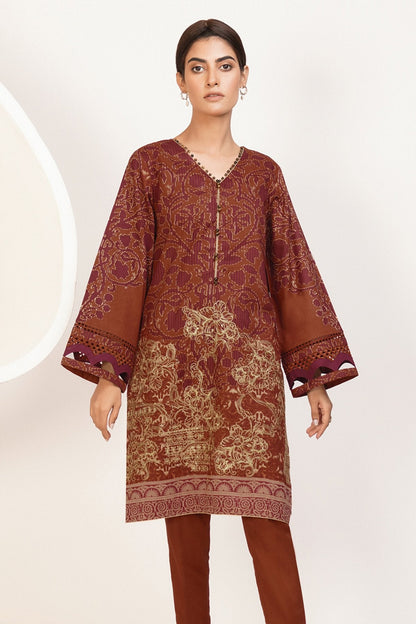 Alkaram - 2 Pc Embroidered Lawn Suit With Cambric Trouser