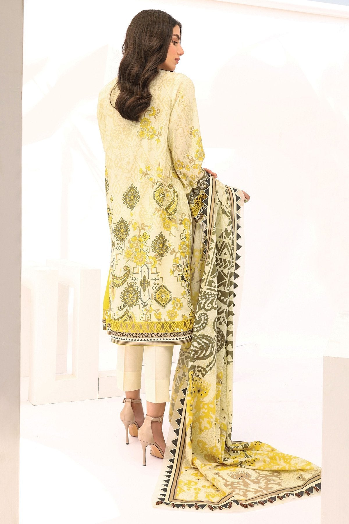 Alkaram - 2 Pc Printed Lawn Suit With Lawn Dupatta