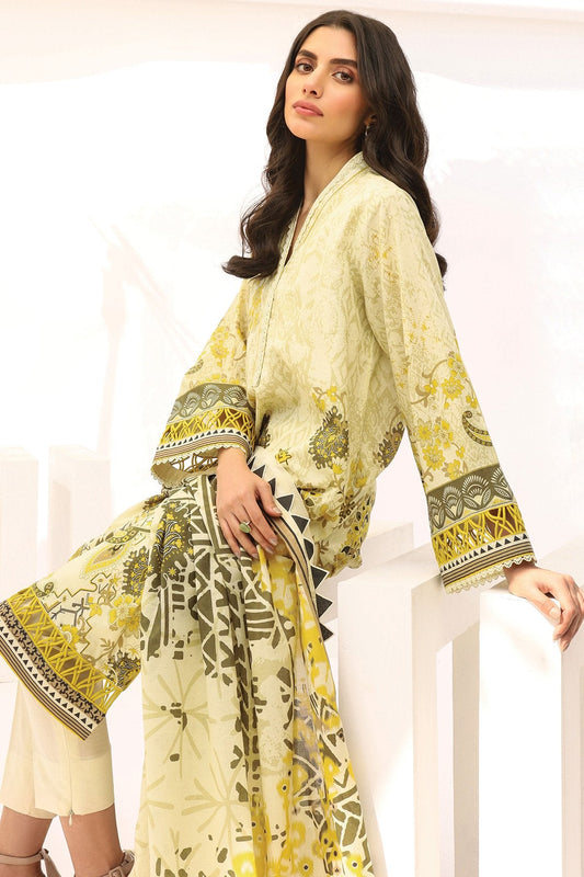 Alkaram - 2 Pc Printed Lawn Suit With Lawn Dupatta