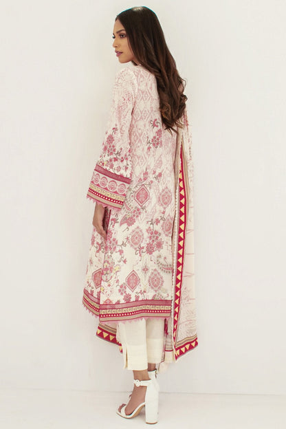 Alkaram - 2 Pc Printed Lawn Suit With Lawn Dupatta