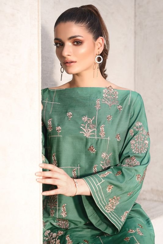 Alkaram - One Piece Embroidered Denim Shirt
