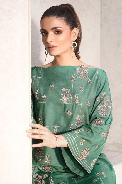 Alkaram - One Piece Embroidered Denim Shirt