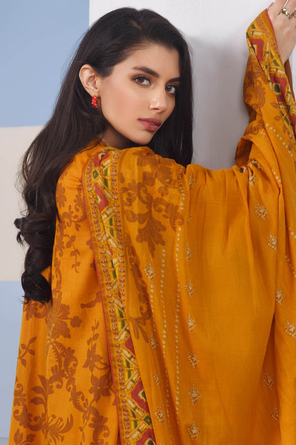 Alkaram - 3 Pc Printed Lawn Suit With Printed Lawn Dupatta