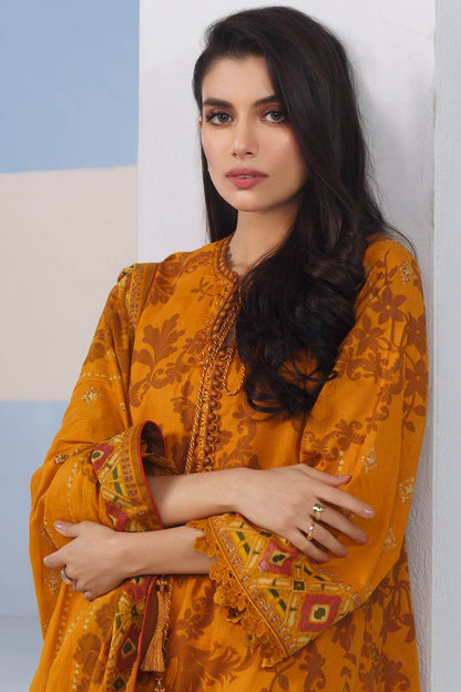 Alkaram - 3 Pc Printed Lawn Suit With Printed Lawn Dupatta