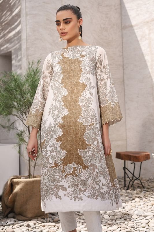 Alkaram - Two Piece Printed Suit With Cambric Trouser
