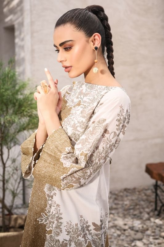 Alkaram - Two Piece Printed Suit With Cambric Trouser