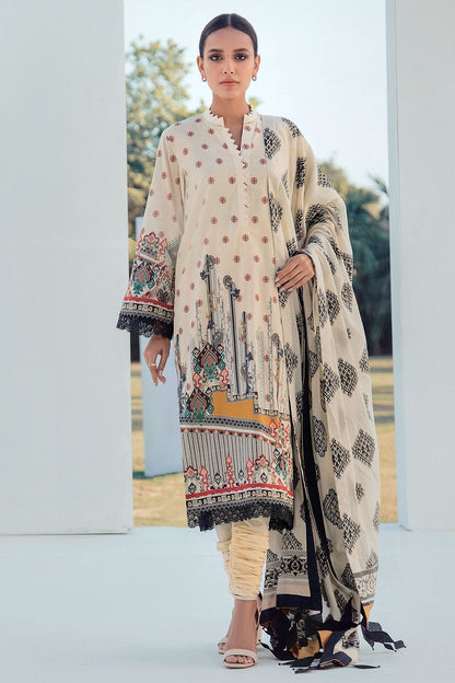 Alkaram - 3 Pc Digital Printed Lawn Suit With Jacquard Dupatta