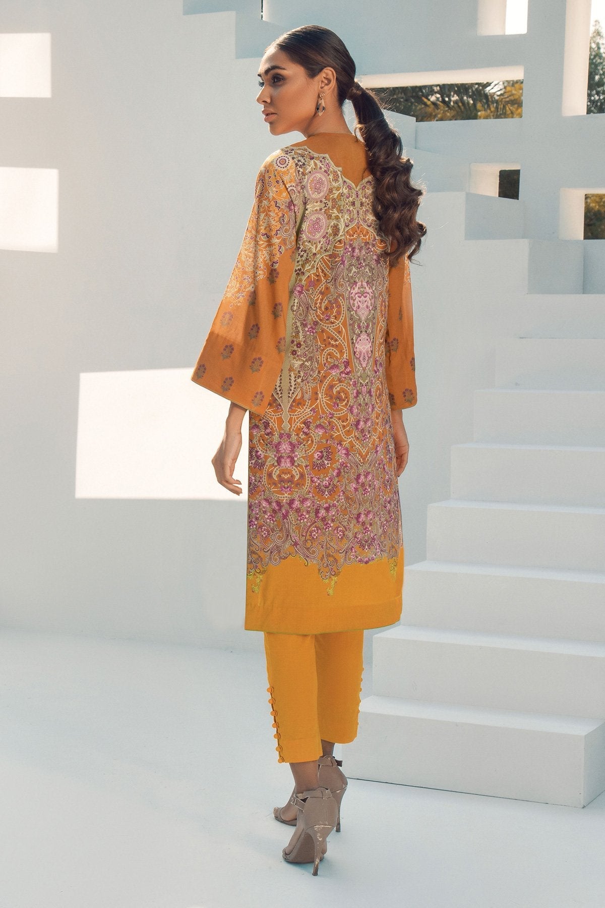 Alkaram - 2 Pc Digital Lawn Suit With Dyed Cambric Trouser