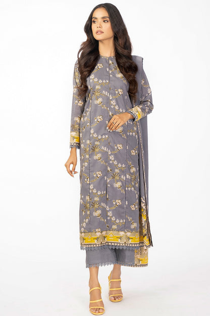 3 Pc Printed Lawn Suit With Lawn Dupatta