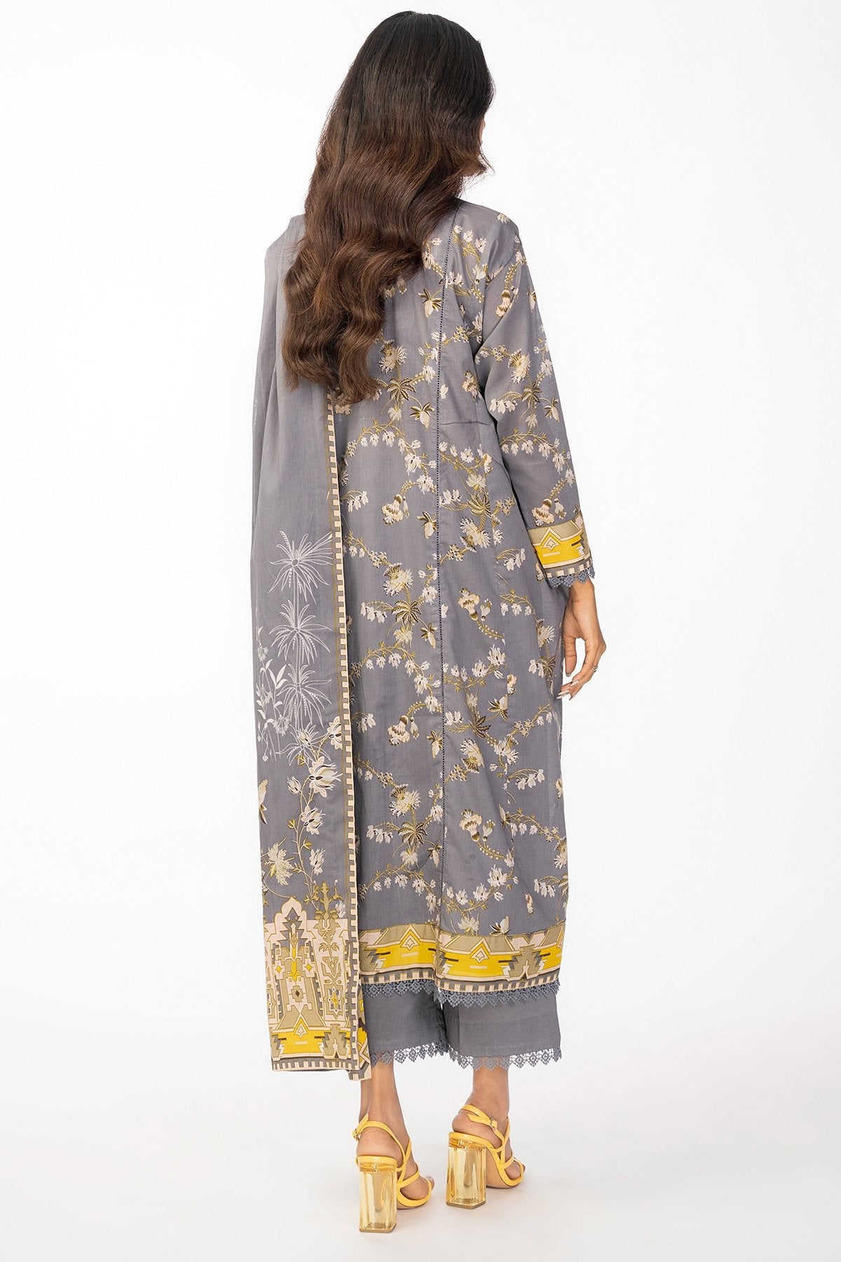 3 Pc Printed Lawn Suit With Lawn Dupatta