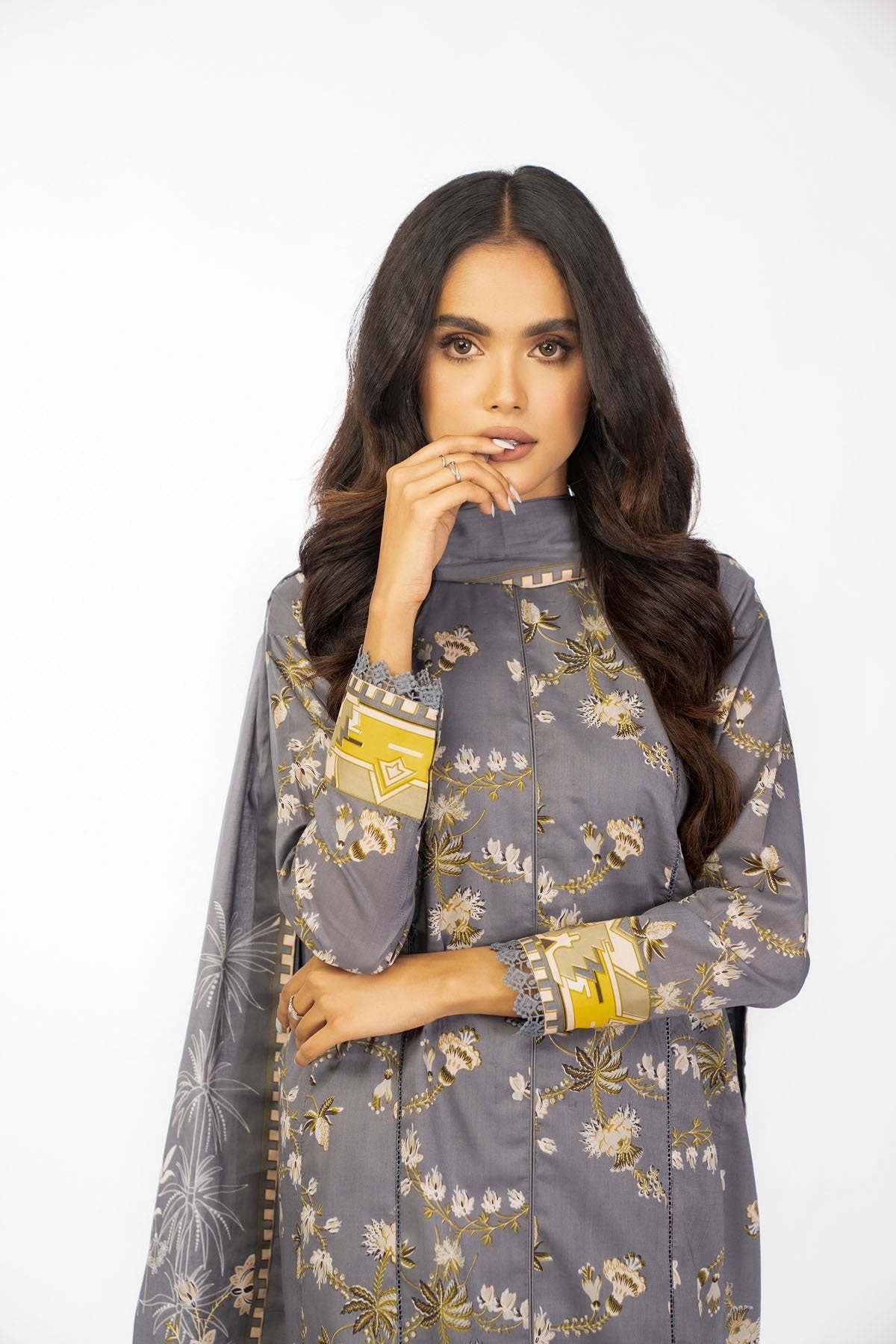 3 Pc Printed Lawn Suit With Lawn Dupatta