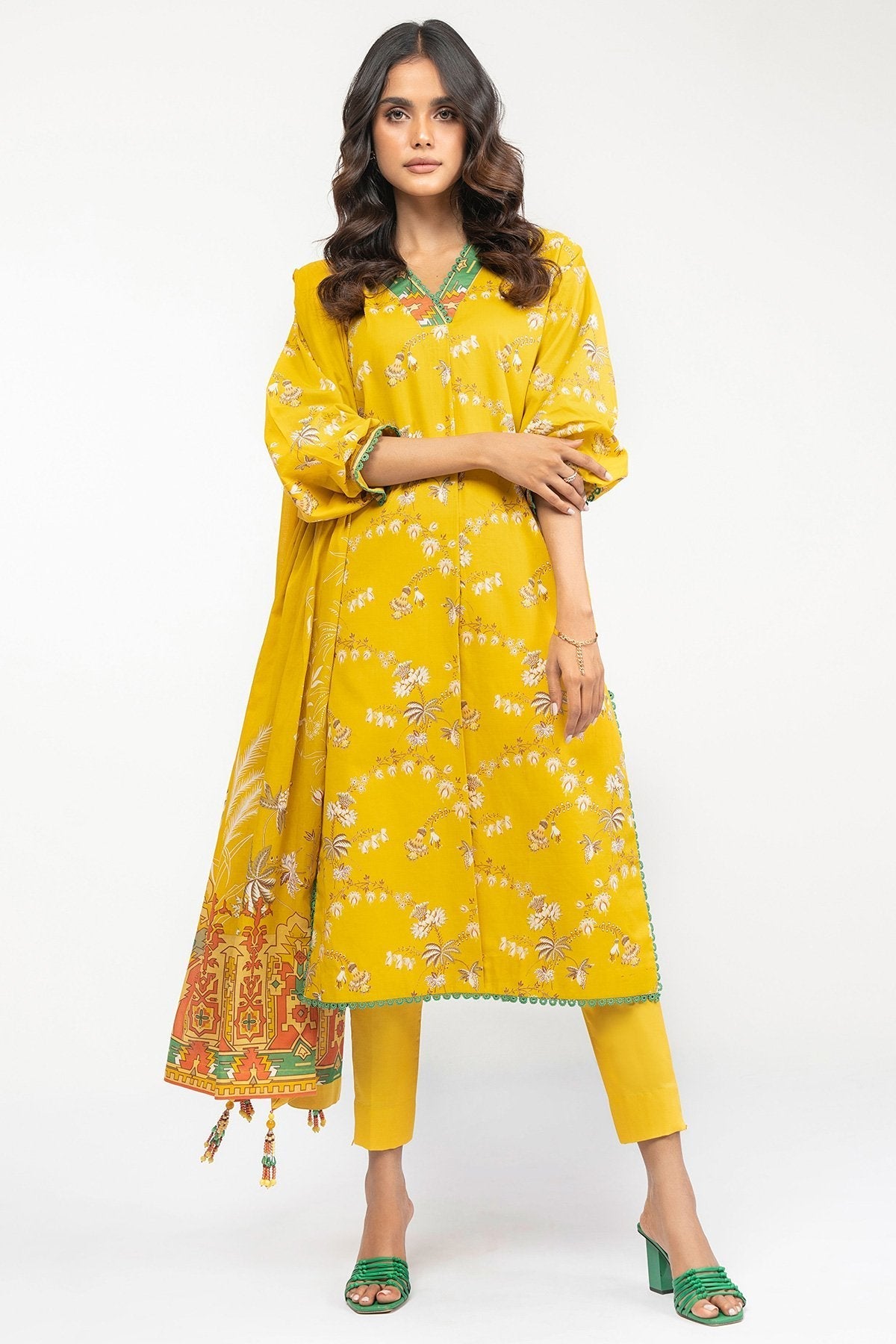 3 Pc Printed Lawn Suit With Lawn Dupatta