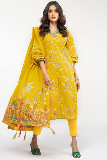 3 Pc Printed Lawn Suit With Lawn Dupatta