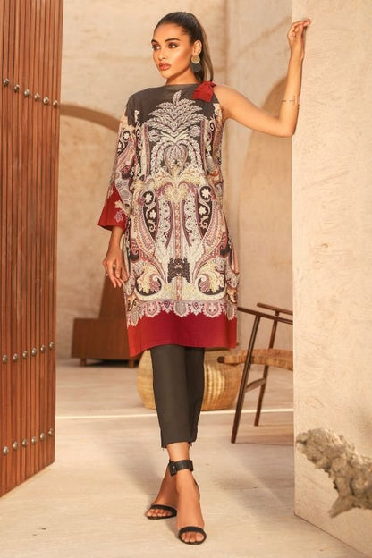 Alkaram - Two Piece Printed Suit With Cambric Trouser
