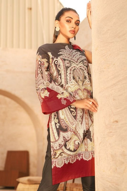 Alkaram - Two Piece Printed Suit With Cambric Trouser