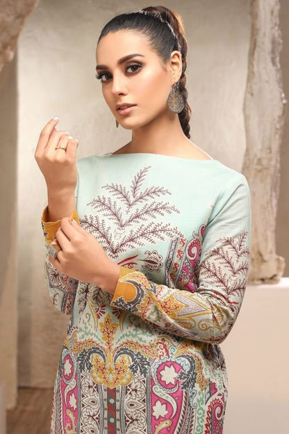 Alkaram - Two Piece Printed Suit With Cambric Trouser