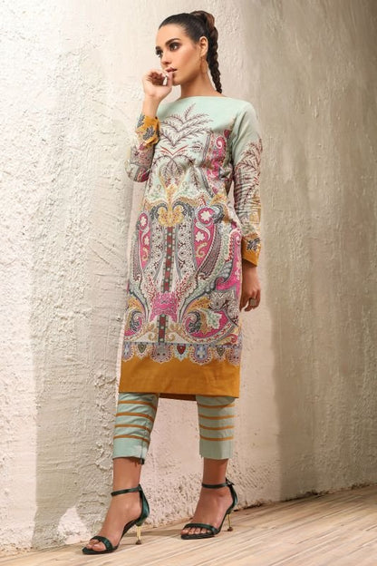 Alkaram - Two Piece Printed Suit With Cambric Trouser