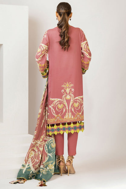 Alkaram - 2 Pc Digital Printed Lawn Suit With Digital Brochia Dupatta