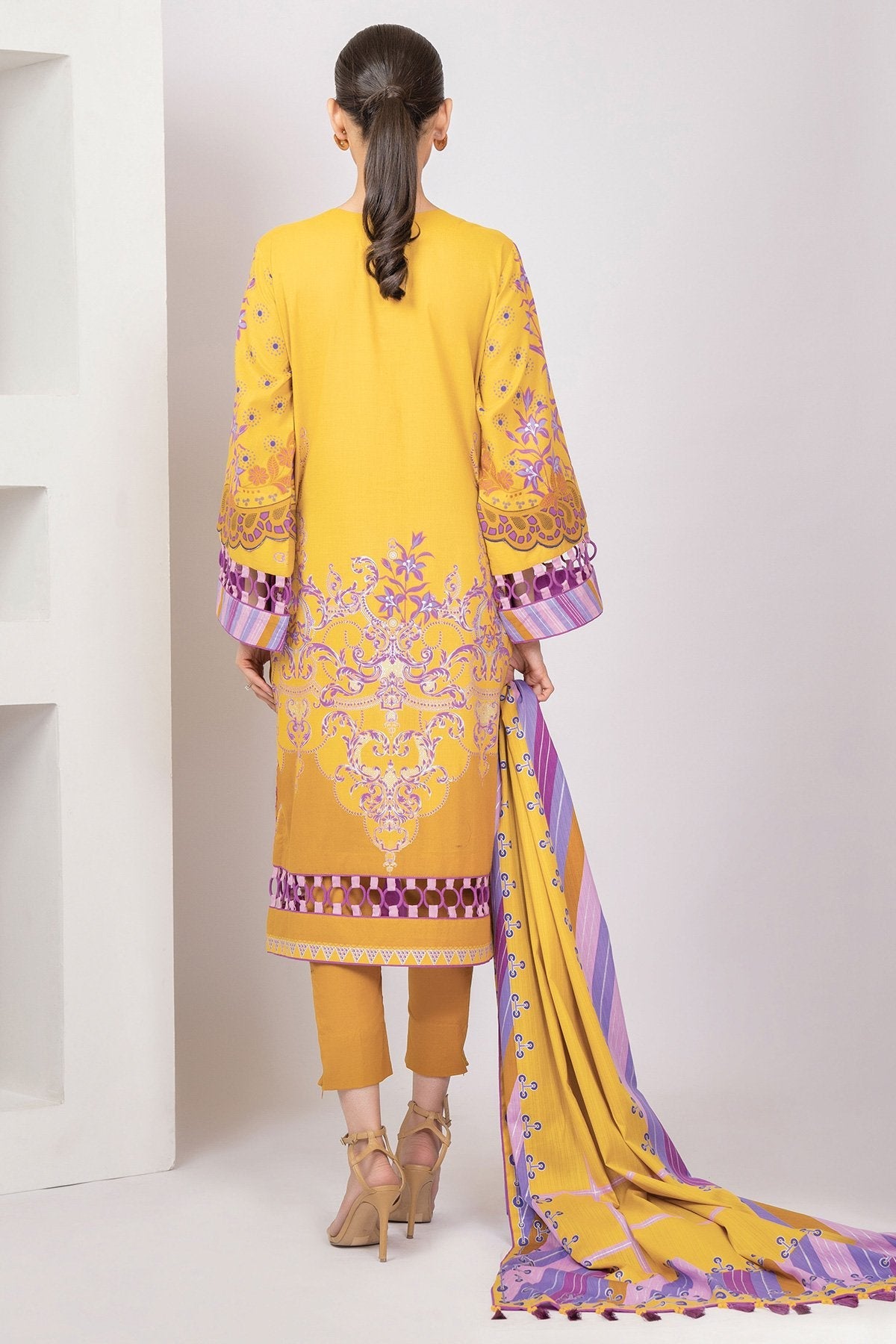Alkaram - 2 Pc Printed Lawn Suit With Printed Doria Dupatta