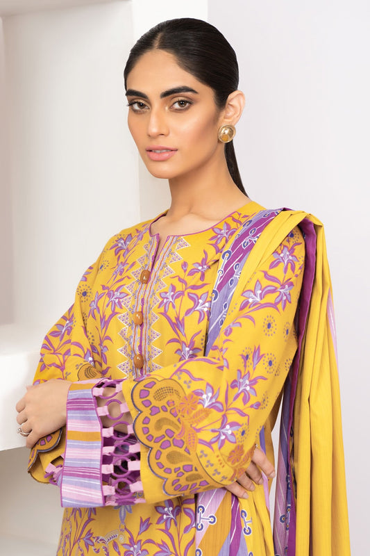 Alkaram - 2 Pc Printed Lawn Suit With Printed Doria Dupatta