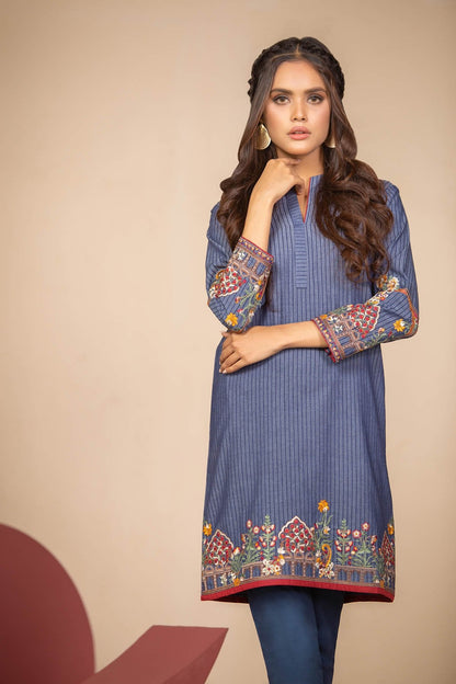 Alkaram - Embroidered Denim Shirt