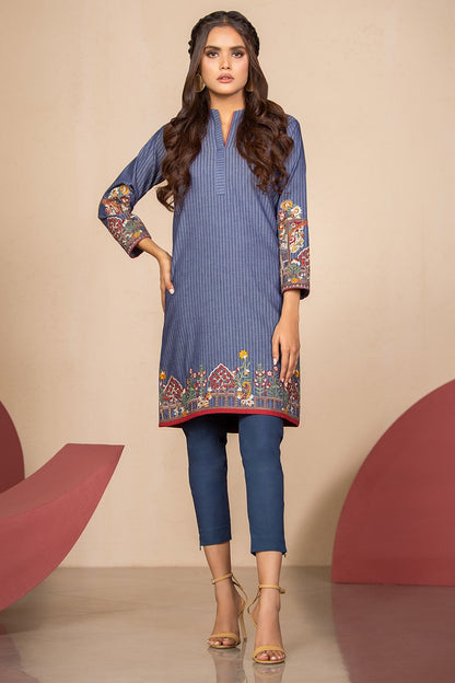 Alkaram - Embroidered Denim Shirt