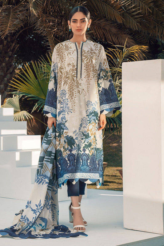 2 Pc Printed Lawn Suit With Printed Lawn Dupatta