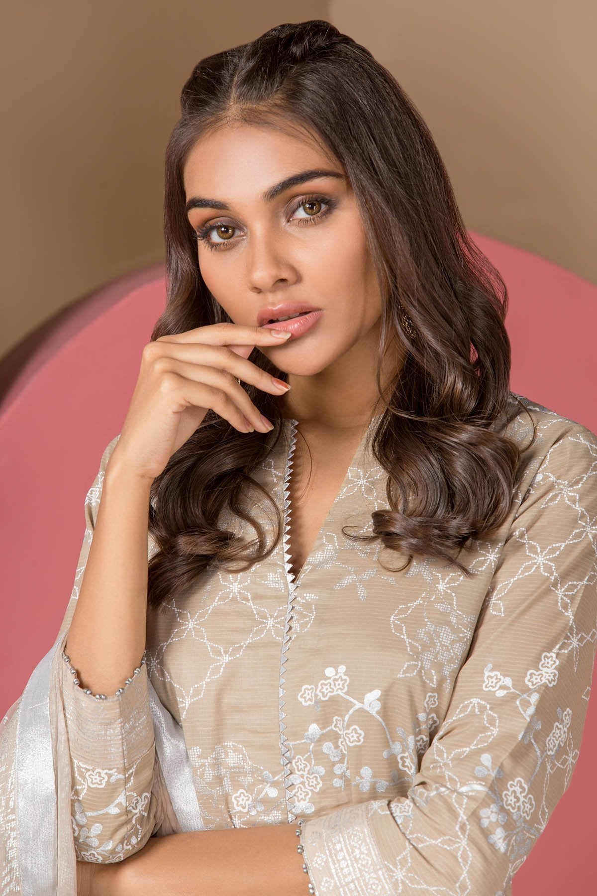 Alkaram - 3 Piece Printed Suit With Printed Foil Dupatta