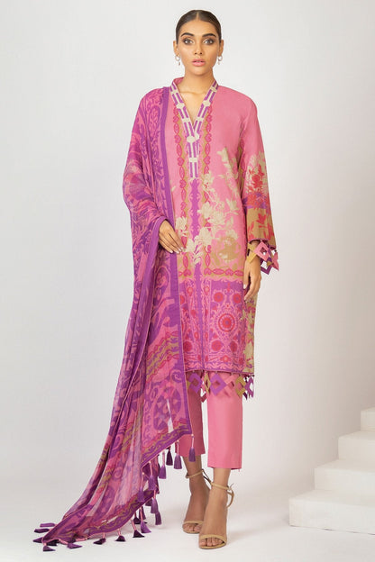 Alkaram - 2 Pc Digital Printed Lawn Suit With Digital Chiffon Dupatta