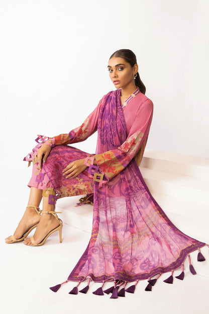 Alkaram - 2 Pc Digital Printed Lawn Suit With Digital Chiffon Dupatta