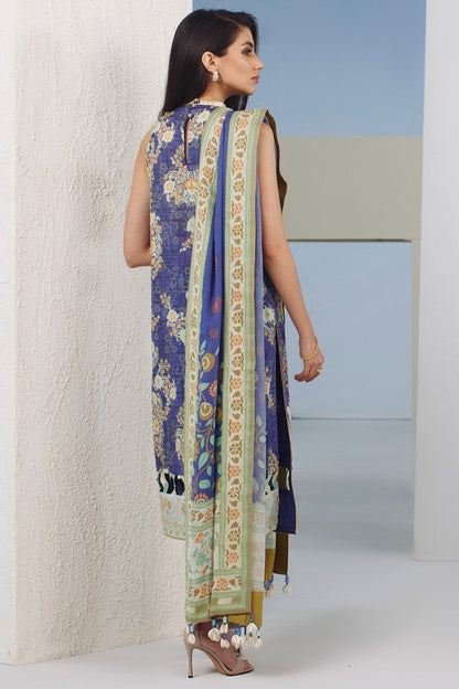 Alkaram - 2 Pc Digital Lawn Suit With Digital Cotton Net Dupatta