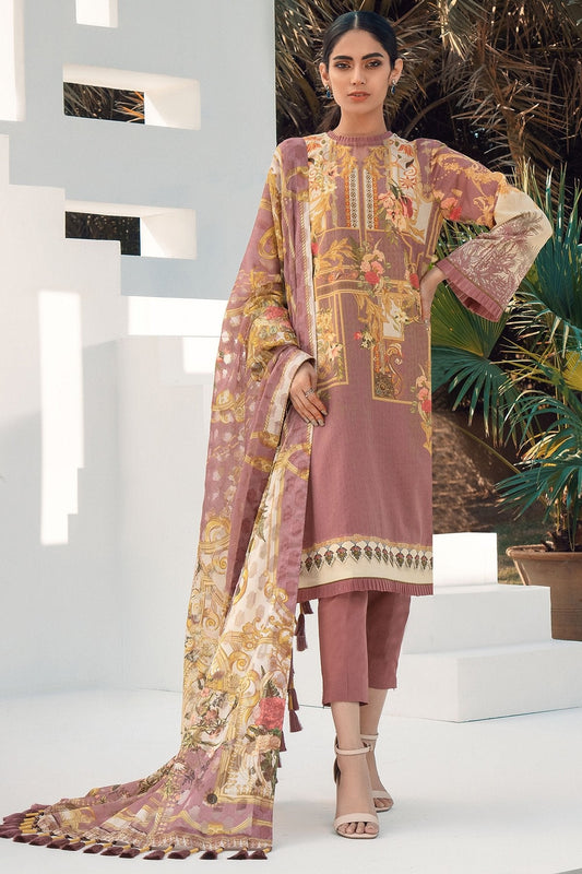 2 Pc Digital Lawn Suit With Digital Jacquard Dupatta