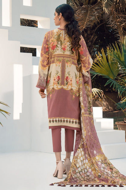 Alkaram - 2 Pc Digital Lawn Suit With Digital Jacquard Dupatta