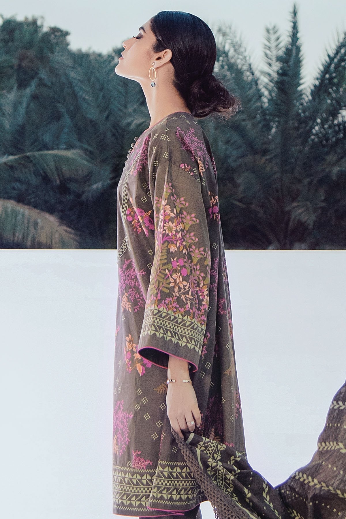 Alkaram - 2 Pc Printed Lawn Suit With Doria Lawn Dupatta