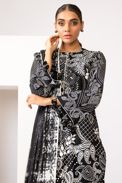 Alkaram - 2 Pc Printed Lawn Suit With Printed Lawn Dupatta