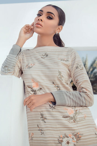Alkaram - 2 Pc Embroidered Yarn Dyed Suit With Dyed Cambric Trousers