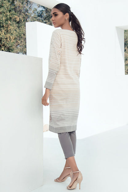Alkaram - 2 Pc Embroidered Yarn Dyed Suit With Dyed Cambric Trousers