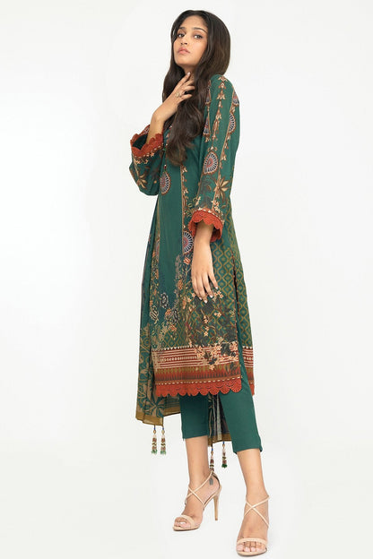 2 Pc Printed Lawn Suit With Lawn Dupatta