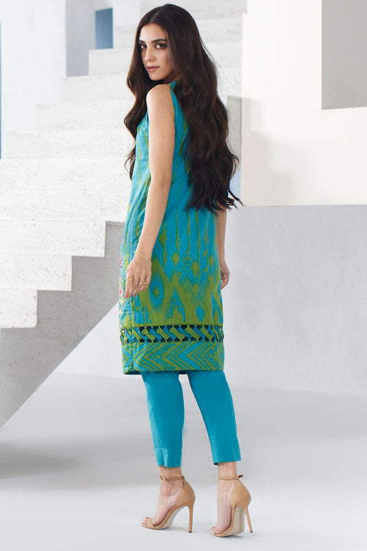 Alkaram - 2 Pc Embroidered Lawn Suit With Dyed Cambric Trousers