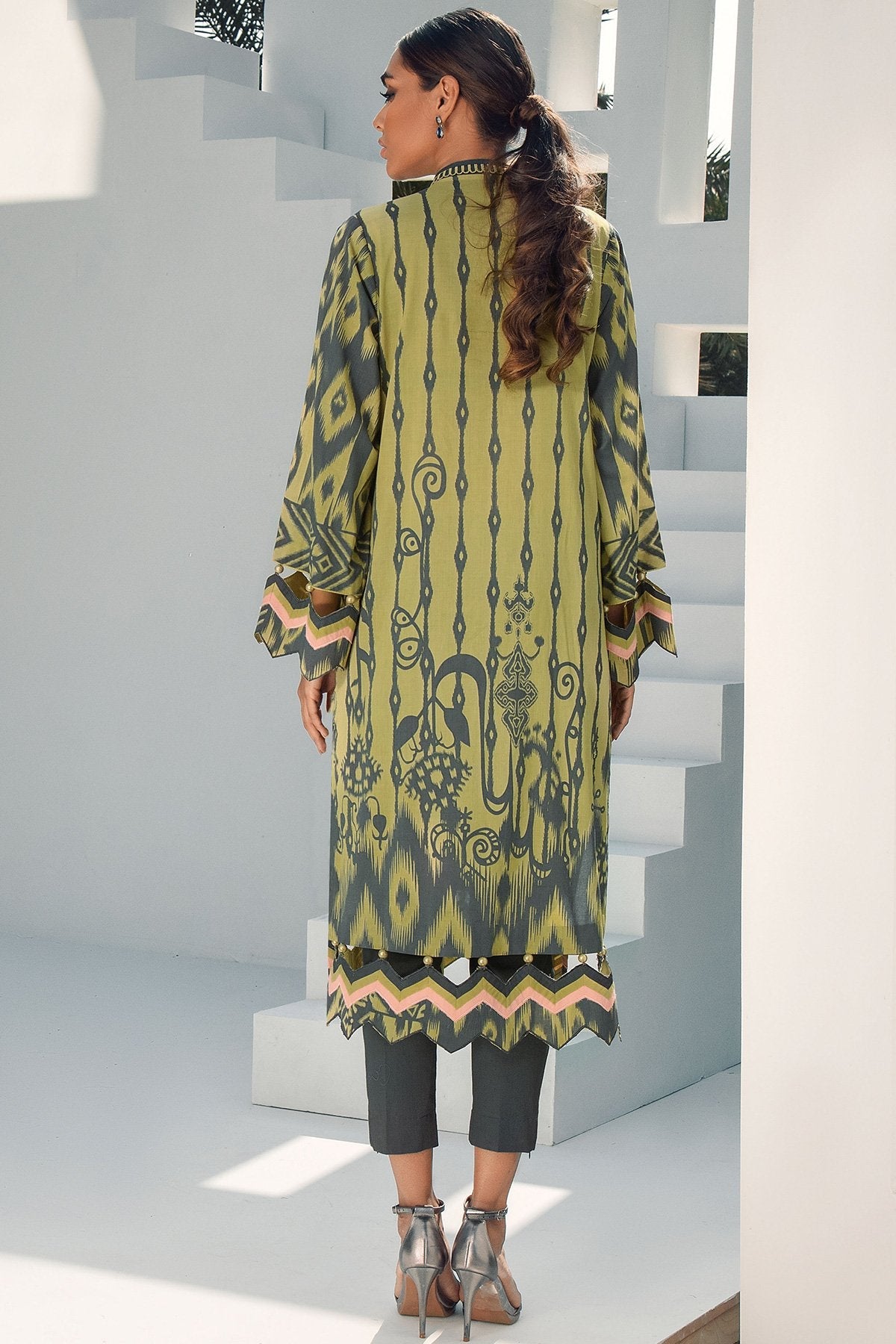 Alkaram - 2 Pc Embroidered Lawn Suit With Dyed Cambric Trousers