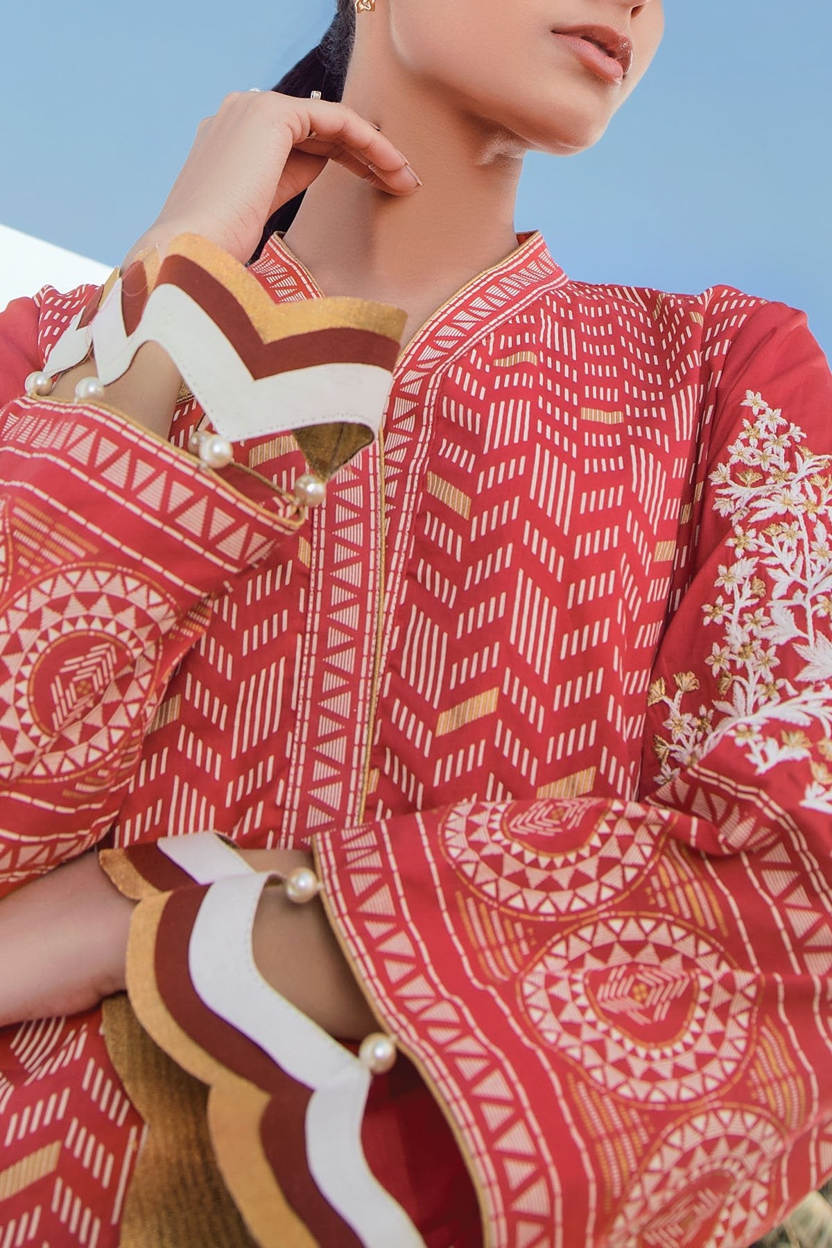 Alkaram - 1 Pc Embroidered Lawn Shirt