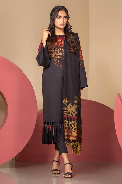 Alkaram - 3 Piece Printed Suit With Jacquard Dupatta