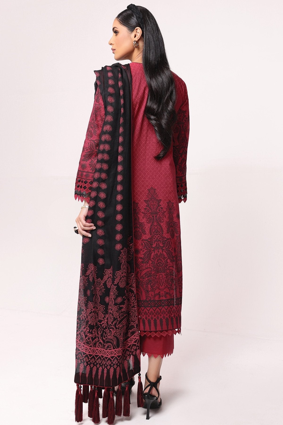 Alkaram - 2 Pc Embroidered Lawn Suit With Doria Dupatta
