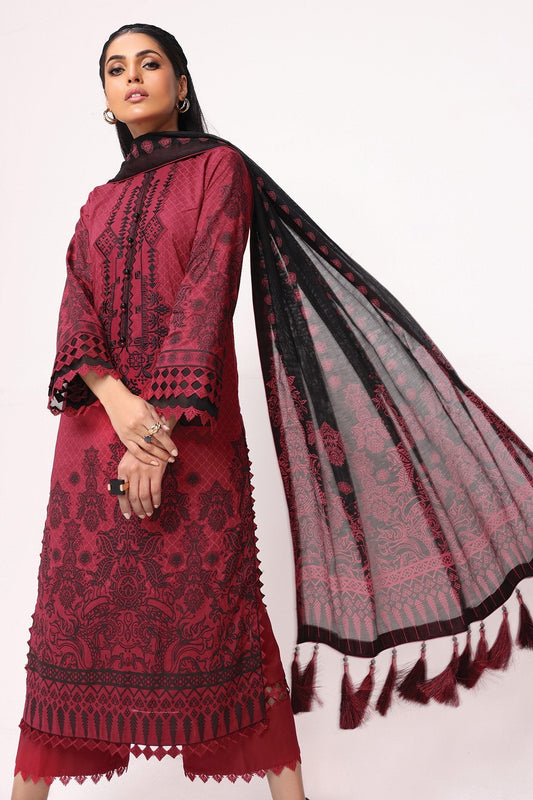 Alkaram - 2 Pc Embroidered Lawn Suit With Doria Dupatta