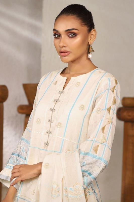 Alkaram - Three Piece Printed Suit With Jacquard Dupatta